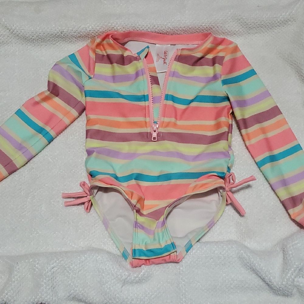Cat & Jack White Tank with Pink and Blue Trim